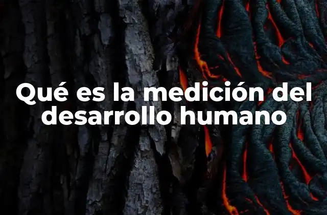 Qué es la Medición Del Desarrollo Humano