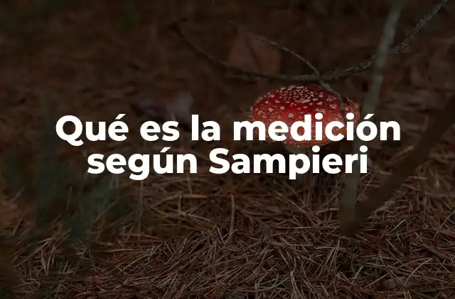Qué es la Medición según Sampieri