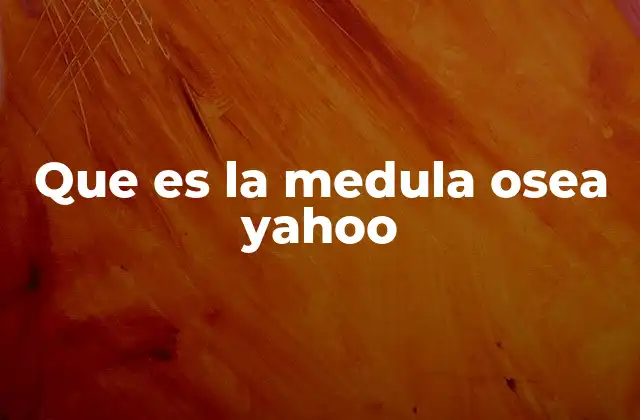 Que es la Medula Osea Yahoo 2 El tejido esencial que sostiene la vida