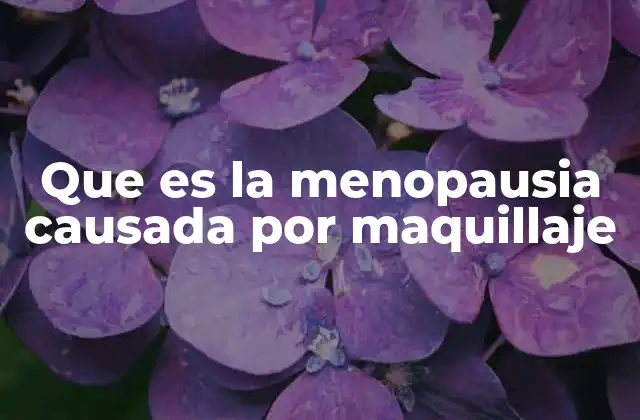 Que es la Menopausia Causada por Maquillaje 2 Relación entre productos cosméticos y cambios hormonales