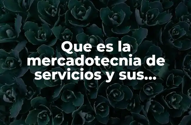 Que es la Mercadotecnia de Servicios y Sus Caracteristicas