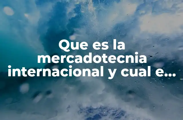 Que es la Mercadotecnia Internacional y Cual e Su Importancia