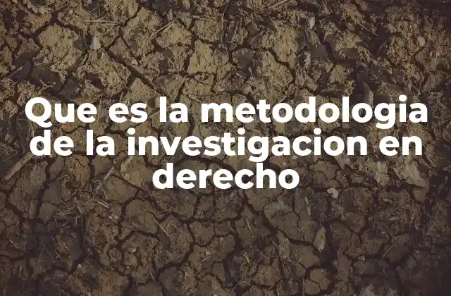 Que es la Metodologia de la Investigacion en Derecho
