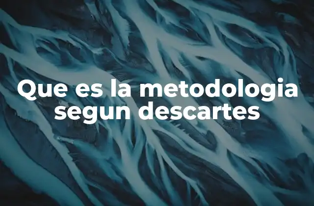 Que es la Metodologia Segun Descartes