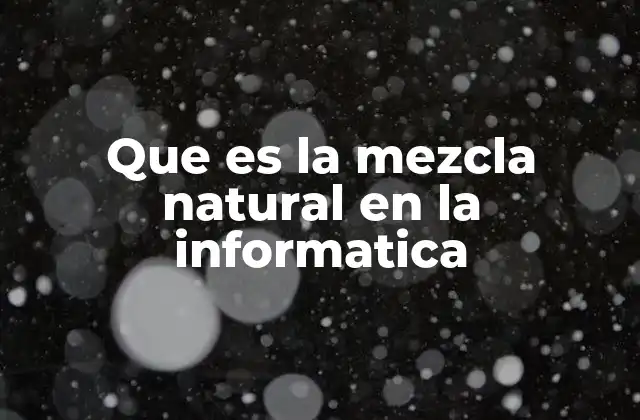 Que es la Mezcla Natural en la Informatica 2 La integración coherente en sistemas digitales