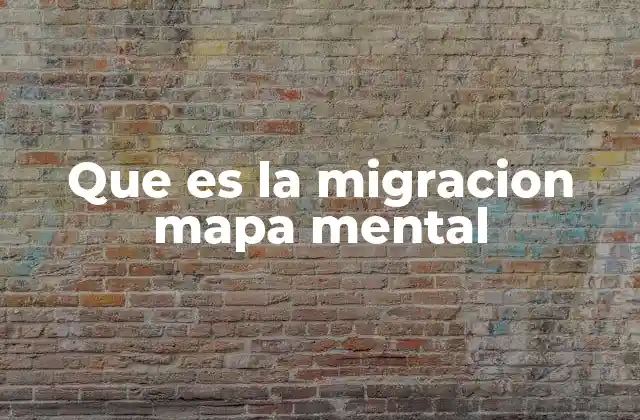 Que es la Migracion Mapa Mental