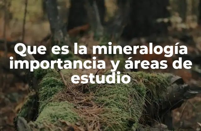 La mineralogía como puerta de entrada al conocimiento de la Tierra