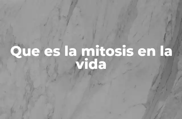 El papel de la mitosis en el desarrollo biológico