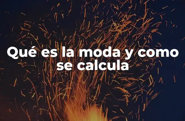 La moda en el análisis de datos cualitativos