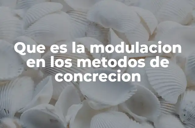 Que es la Modulacion en los Metodos de Concrecion