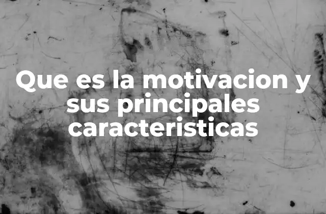 Que es la Motivacion y Sus Principales Caracteristicas