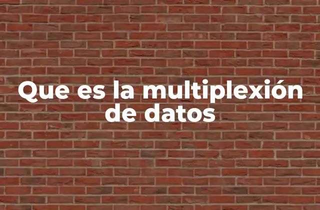 Que es la Multiplexión de Datos