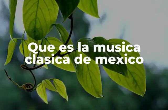 El desarrollo de la música clásica en la historia musical nacional