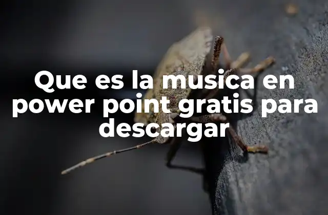 Que es la Musica en Power Point Gratis para Descargar