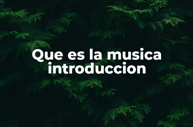 Que es la Musica Introduccion 2 El origen y la evolución de la expresión musical