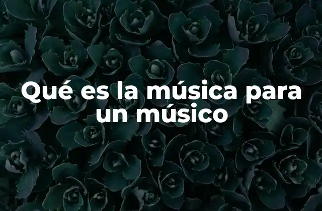 Qué es la Música para un Músico
