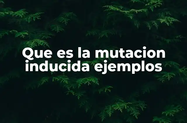 Que es la Mutacion Inducida Ejemplos