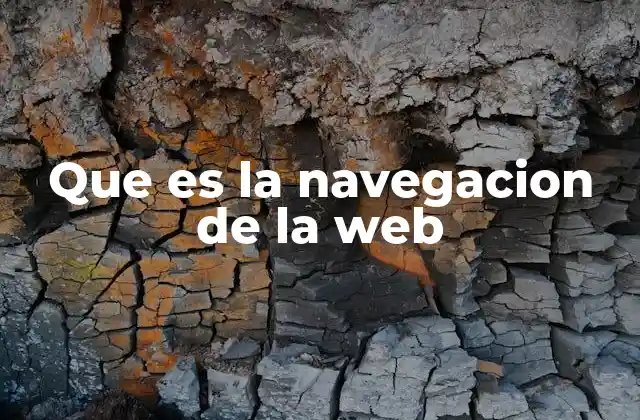 Que es la Navegacion de la Web