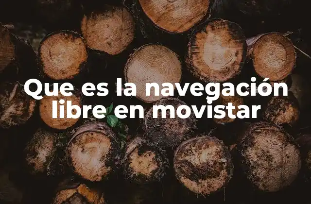 Que es la Navegación Libre en Movistar