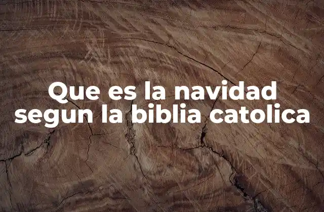 Que es la Navidad Segun la Biblia Catolica