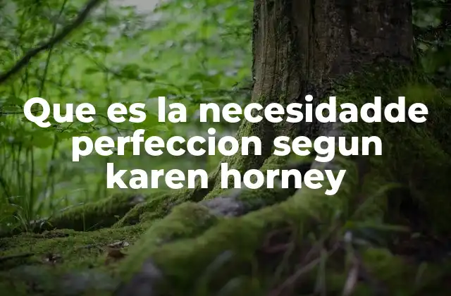 Que es la Necesidadde Perfeccion Segun Karen Horney 2 La necesidad de perfección como mecanismo de defensa emocional