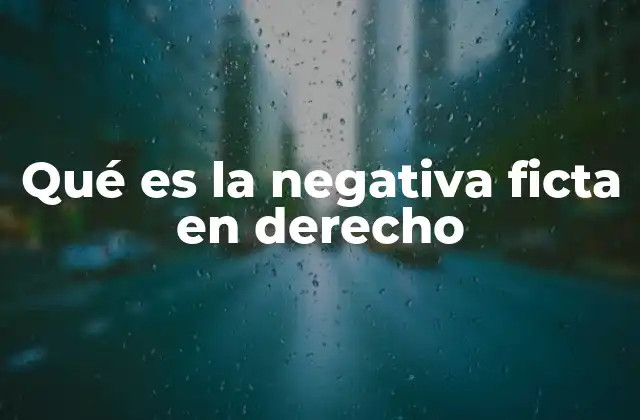 Qué es la Negativa Ficta en Derecho