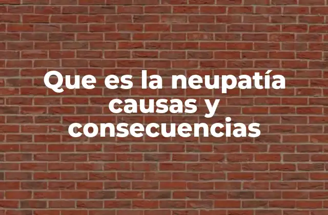 Los síntomas y efectos en la calidad de vida de las personas con neupatía