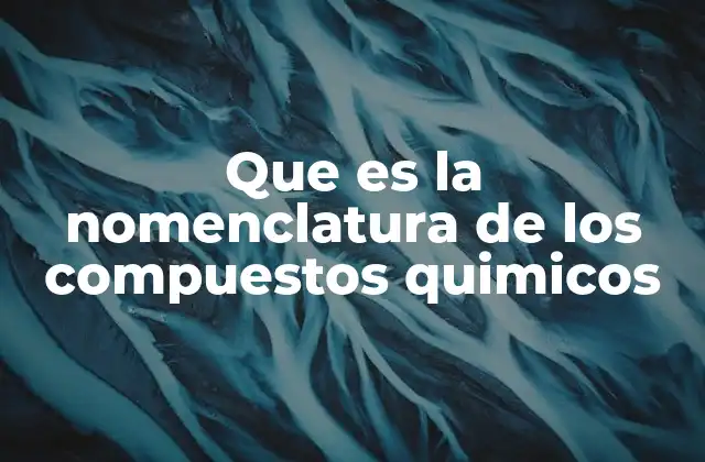 Que es la Nomenclatura de los Compuestos Quimicos