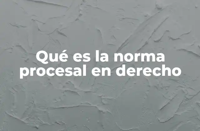 Qué es la Norma Procesal en Derecho