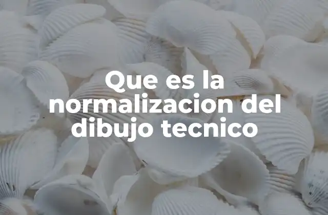 Que es la Normalizacion Del Dibujo Tecnico