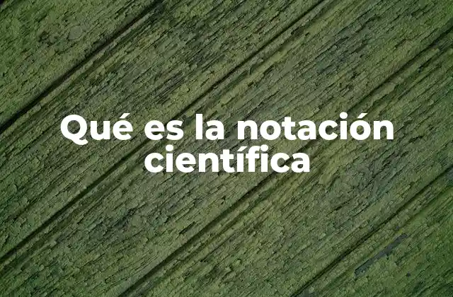 Qué es la Notación Científica
