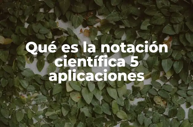 Qué es la Notación Científica 5 Aplicaciones