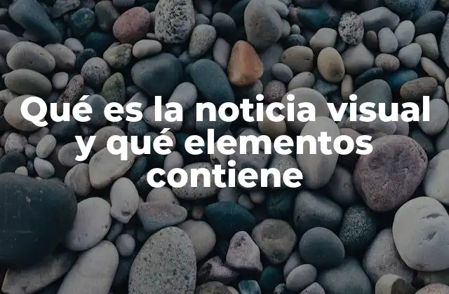 Qué es la Noticia Visual y Qué Elementos Contiene