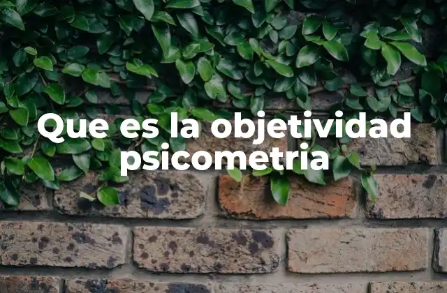 Que es la Objetividad Psicometria 2 La importancia de la medición imparcial en la psicología