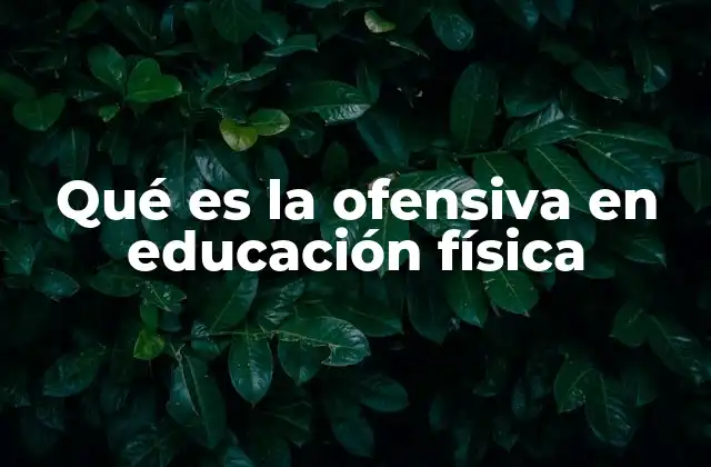 Qué es la Ofensiva en Educación Física