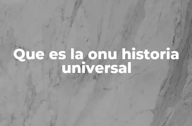 Que es la Onu Historia Universal 2 El papel de la ONU en la historia reciente