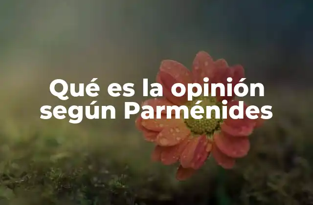 El contraste entre la opinión y el ser en la filosofía de Parménides