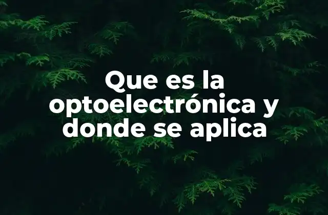 Que es la Optoelectrónica y Donde Se Aplica 2 La intersección entre luz y electricidad