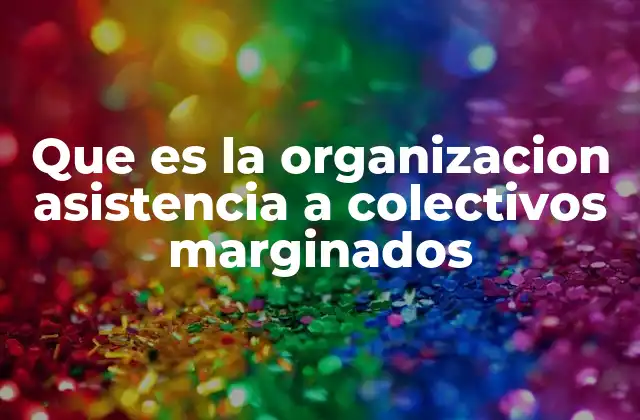 Que es la Organizacion Asistencia a Colectivos Marginados
