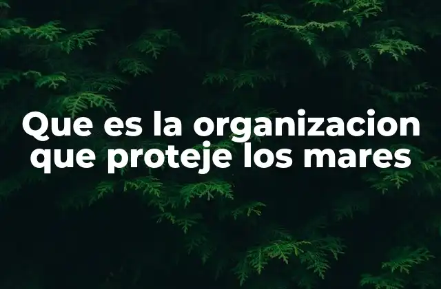 La lucha contra la degradación marina