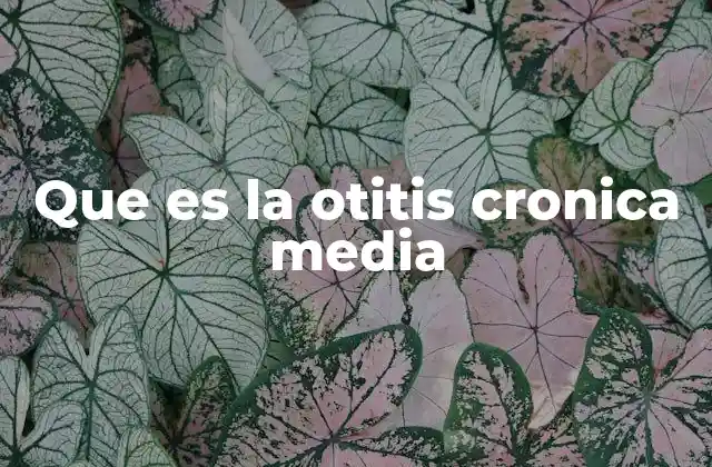Que es la Otitis Cronica Media