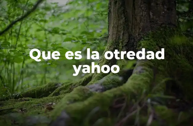 Que es la Otredad Yahoo