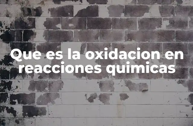 Que es la Oxidacion en Reacciones Quimicas