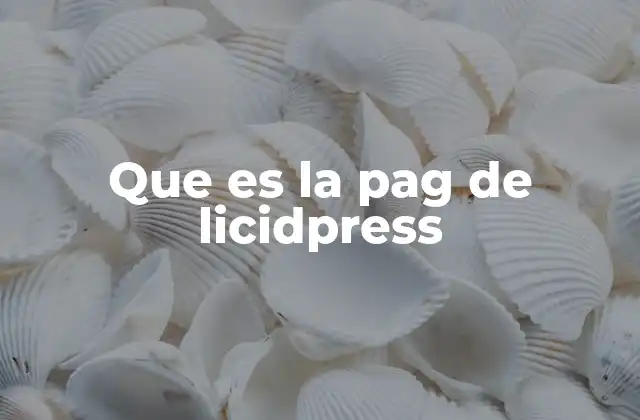 Que es la Pag de Licidpress