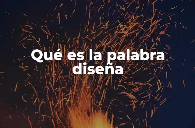 Qué es la Palabra Diseña