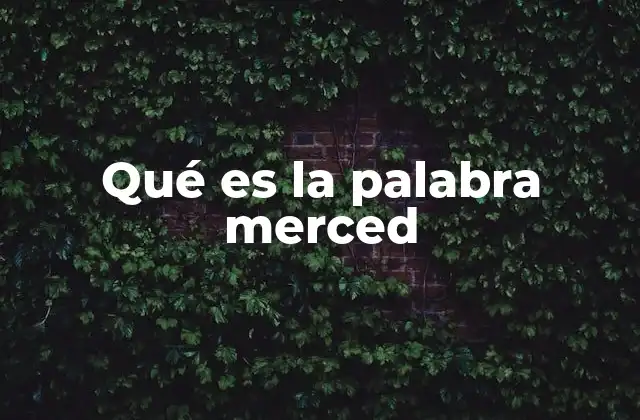 Qué es la Palabra Merced