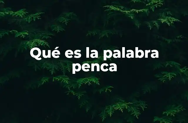 La palabra penca en el lenguaje popular y su uso en el habla informal