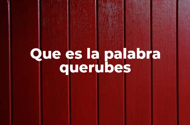 Que es la Palabra Querubes