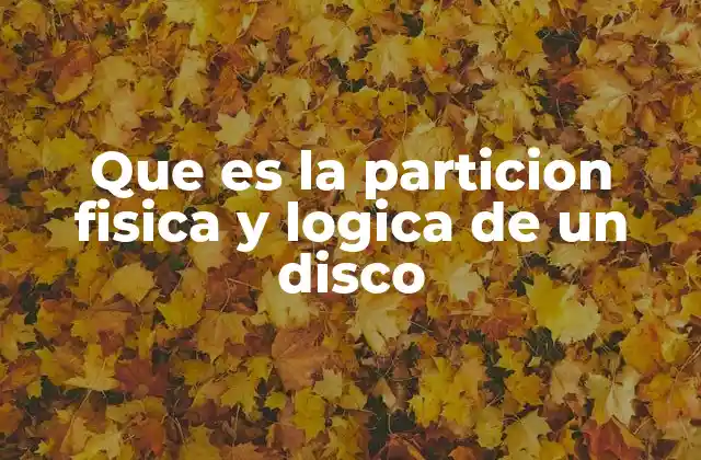 Que es la Particion Fisica y Logica de un Disco 2 Diferencias entre particiones y su importancia en la gestión de discos