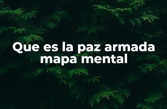 El concepto detrás de la paz armada